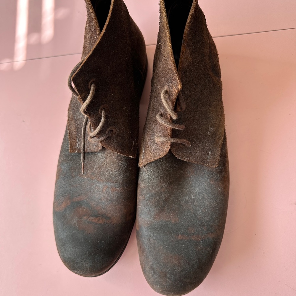 Officine Creative Distressed Brown Leather Boots